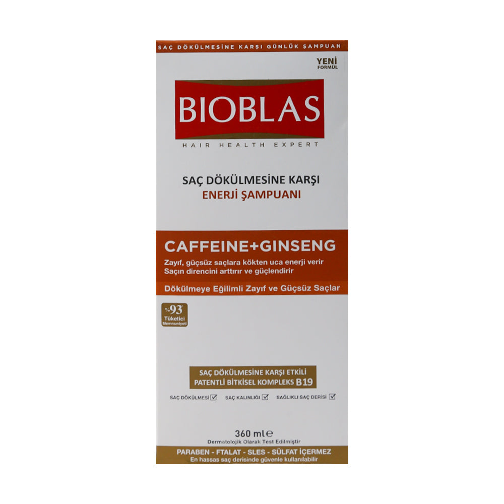 BIOBLAS AHL CAFFEINE+GINSENG SHAMPOO 360ML Default Title - MamasJan haircare