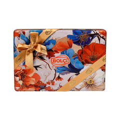 BOLCI ASSORTED CHOCOLATE PRALINES ORANGE FLORAL TIN BOX 250 Default Title - MamasJan Grocery Food