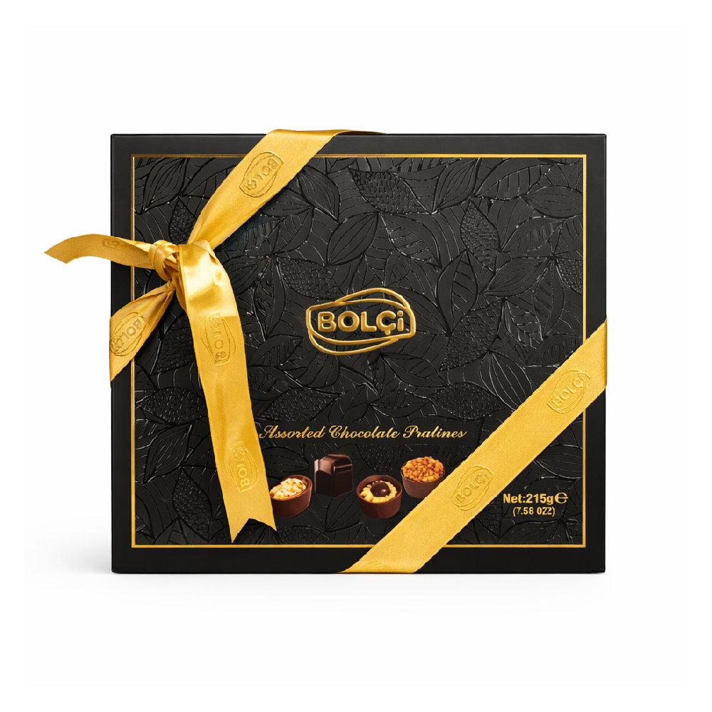 BOLCI CHOCOLATE ASSORLED PRALINES BLACK FLORAL 215GM ECH380 Default Title - MamasJan Grocery Food