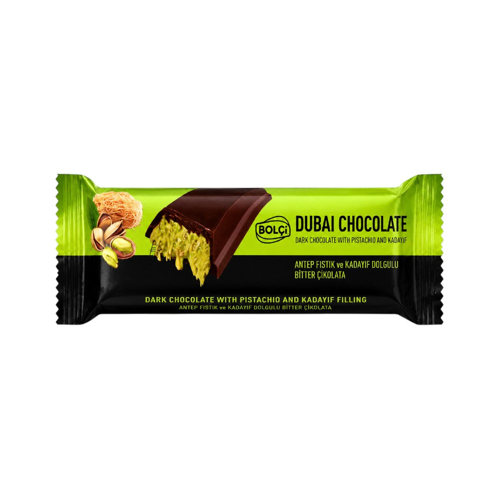 BOLCI DARK CHOCOLATE WITH PISTACHIO & KADAYIF FILLING 30 GM Default Title - MamasJan Grocery Food