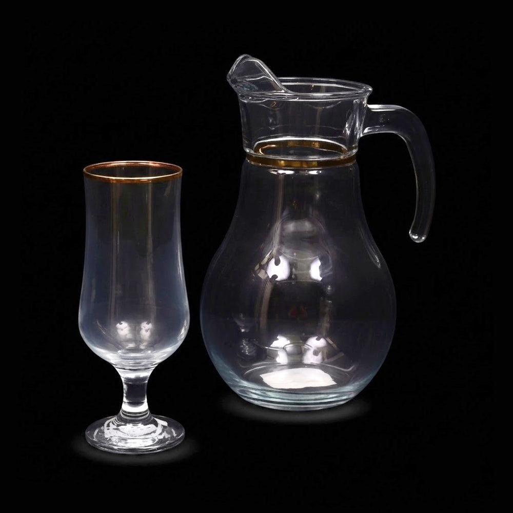 WATER SET 7PC PSB TULIP GOLD 96934 Default Title - MamasJan Crockery