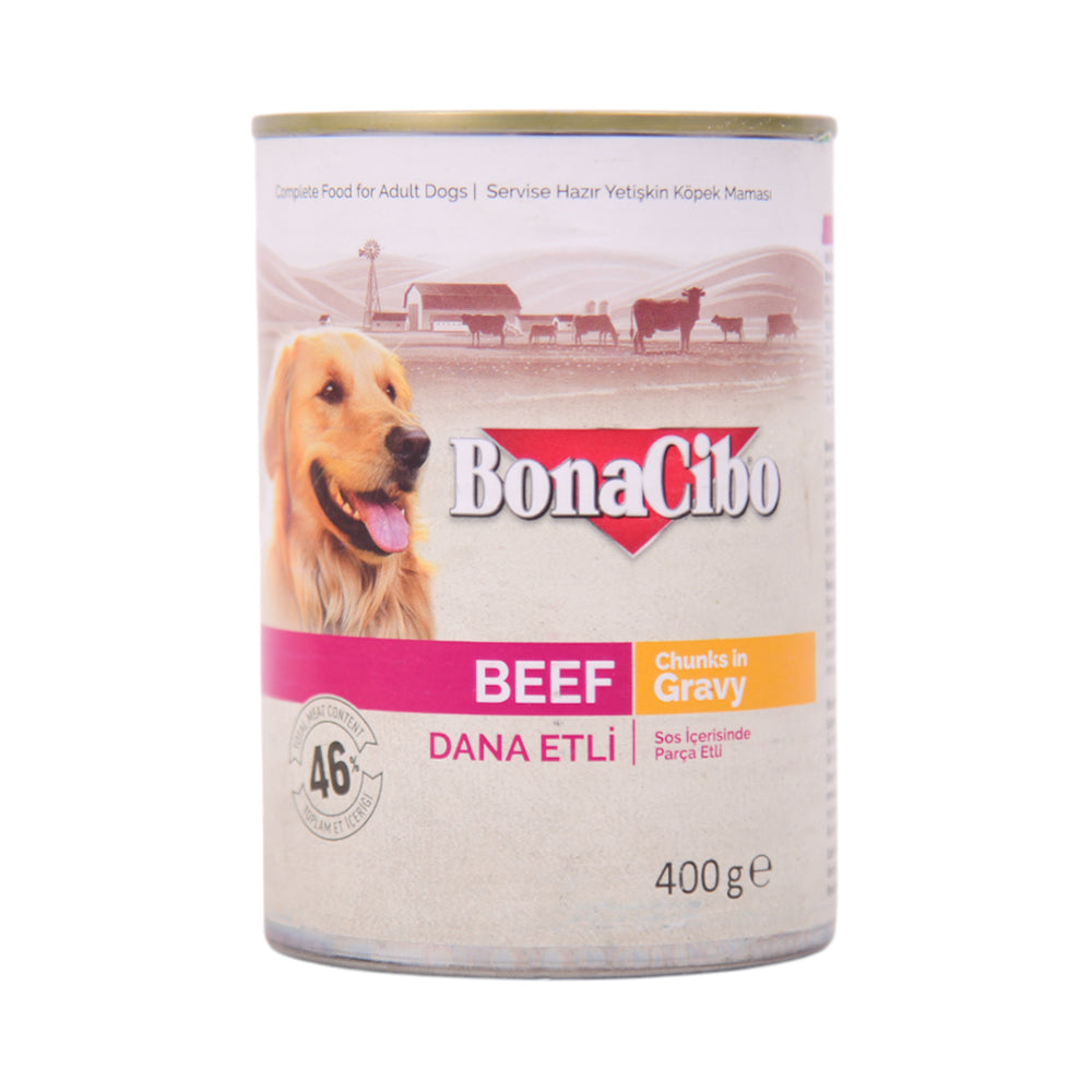 BONACIBO CANNED DOG FOOD CIG BEEF 400 GM Default Title - MamasJan Grocery Nonfood