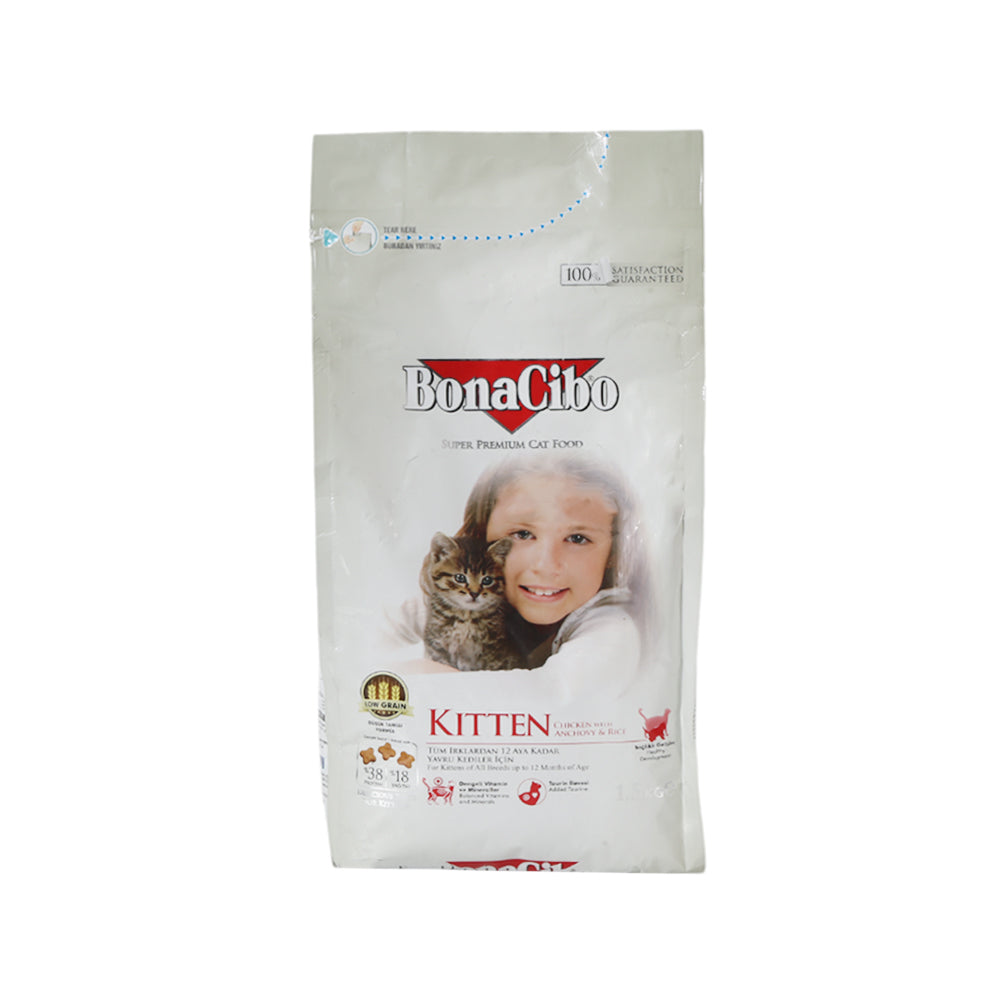 BONACIBO KITTEN CHICKEN WITH ANCHOVY & RICE BAG 1.5 KG Default Title - MamasJan Grocery Nonfood