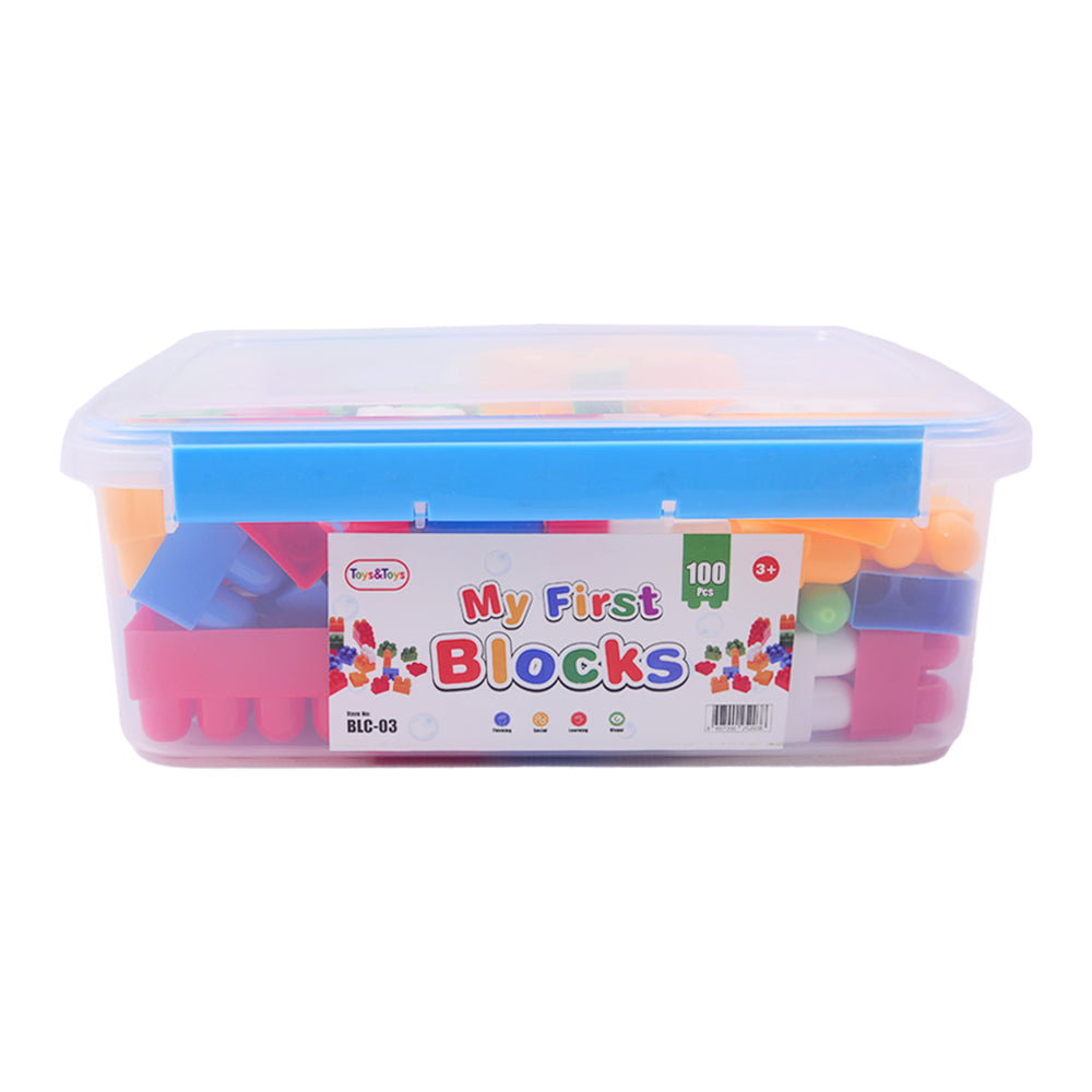 BLC-03 BUILDING BLOCKS BUCKET 100PCS A.I Default Title - MamasJan Toys