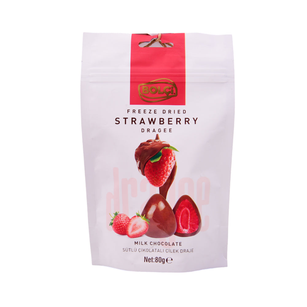BOLCI MILK CHOCOLATE STRAWBERRY DRAGEE EDK149 80 GM Default Title - MamasJan GroceryFoods