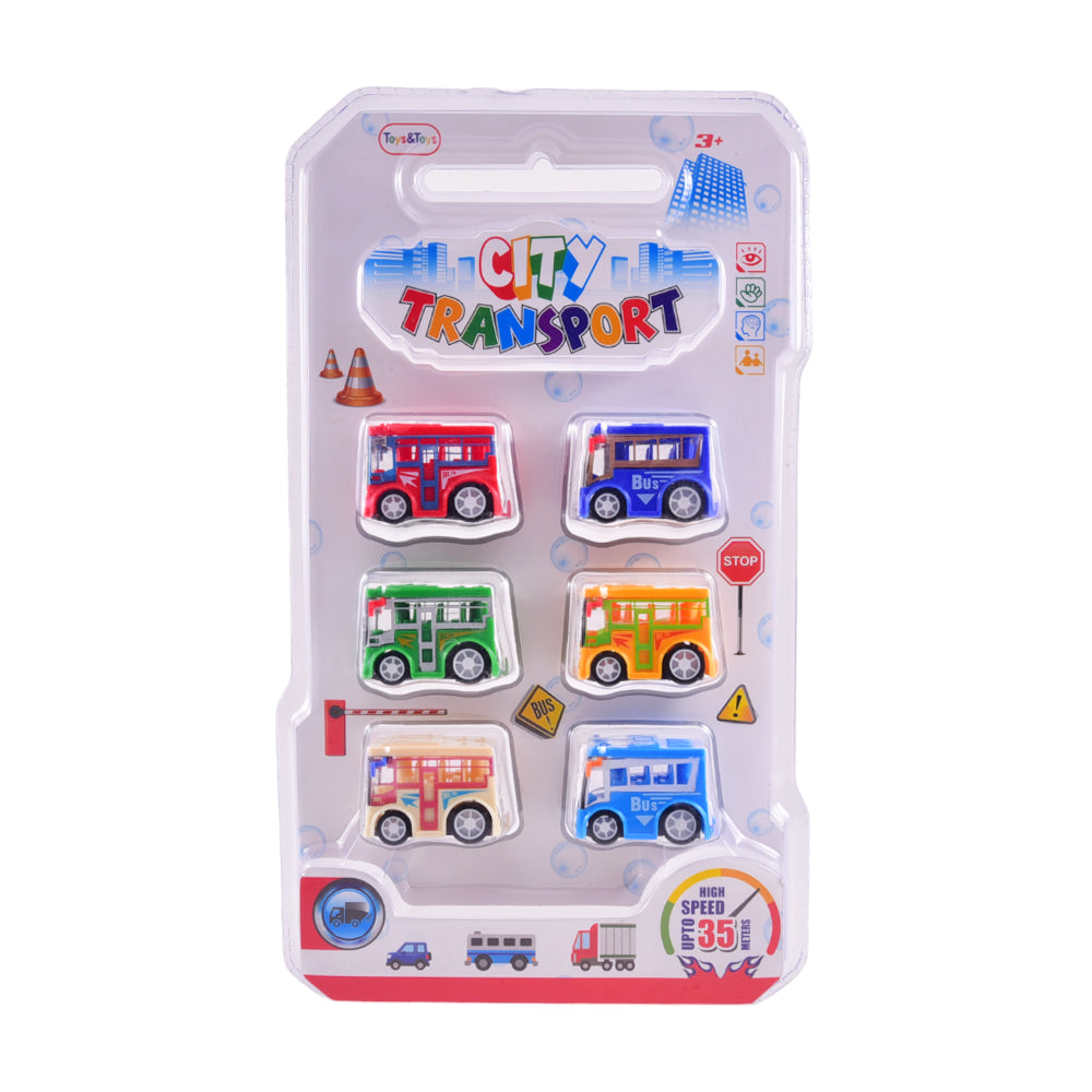CT-02 CITY BUS DINKEY SET 6PCS Default Title - MamasJan Toys
