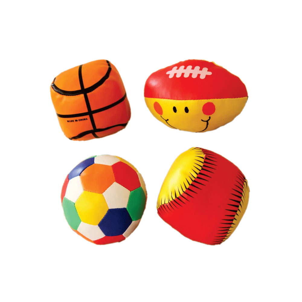 SB-04 3.5INCH SOFT BALL 4PCS H.T Default Title - MamasJan Toys