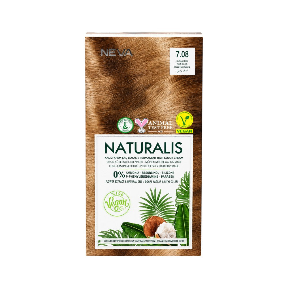 NATURALIS COLOR 7.08 SAND BLONDE 60ML Default Title - MamasJan haircare