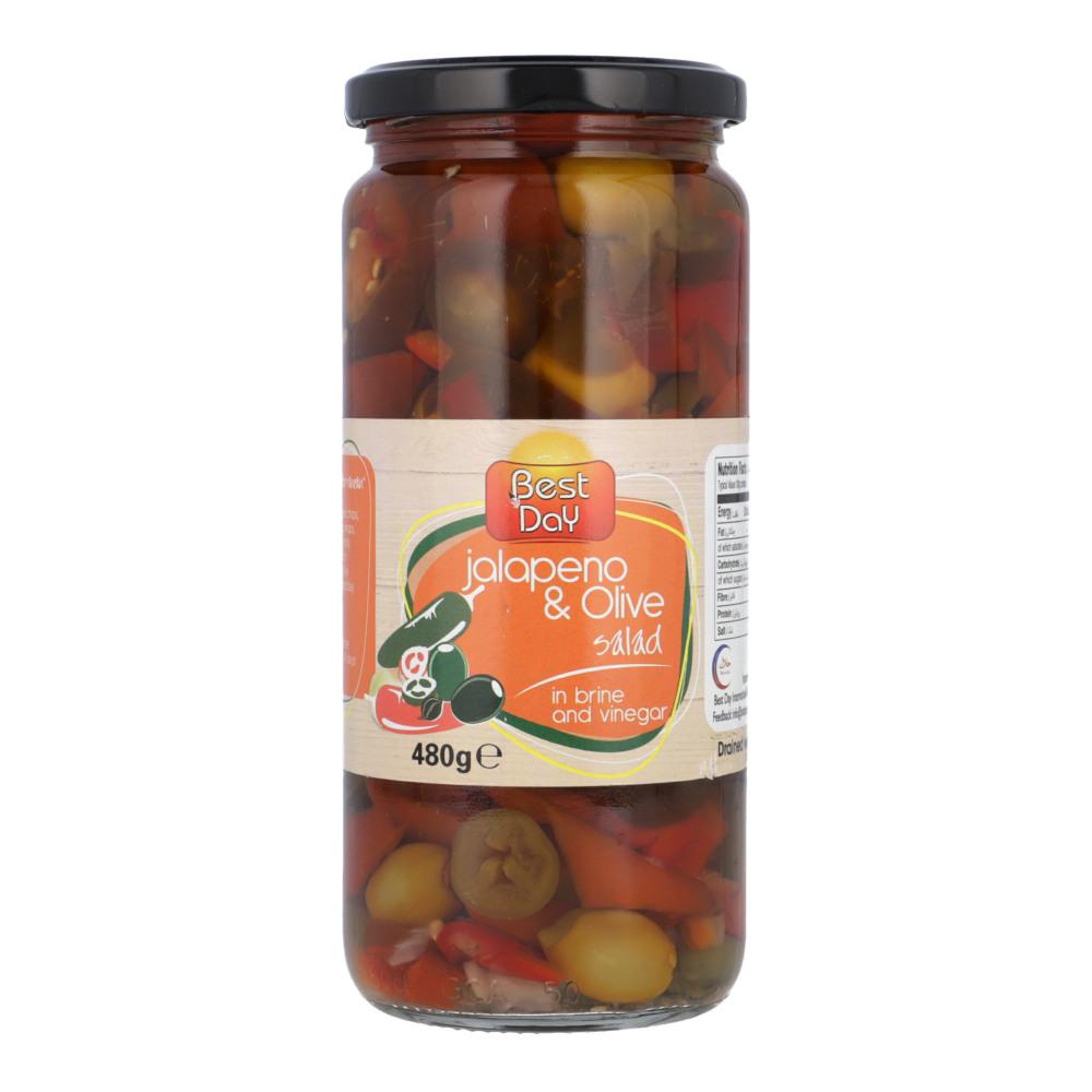 BEST DAY PICKLE JALAPENO & OLIVE SALAD IN BRINE 480 GM Default Title - MamasJan Grocery