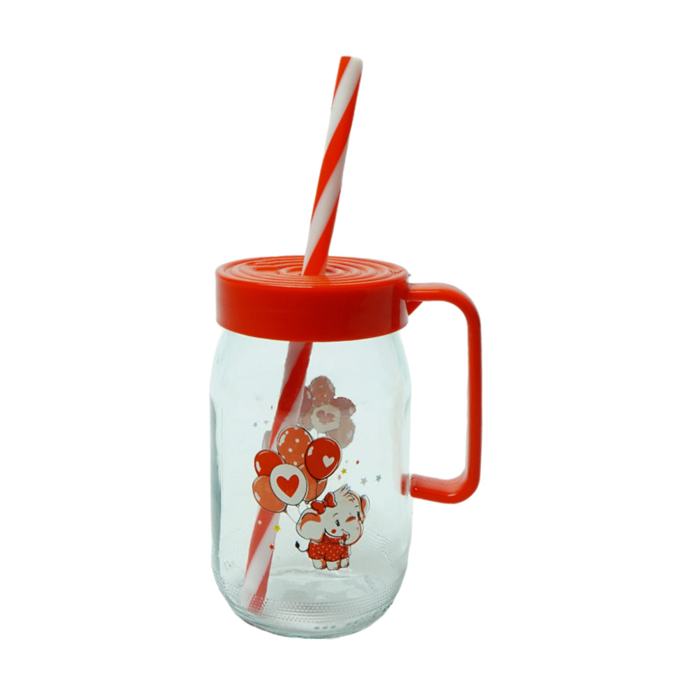 MUG WITH STRAW HEREVIN 370CC 111761-302 Default Title - MamasJan Crockery
