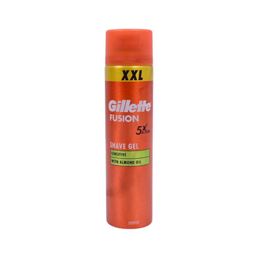 GILLETTE FUSION SHAVE GEL SENSITIVE ALMOND OIL 5 240 ML Default Title - MamasJan Grocery Nonfood