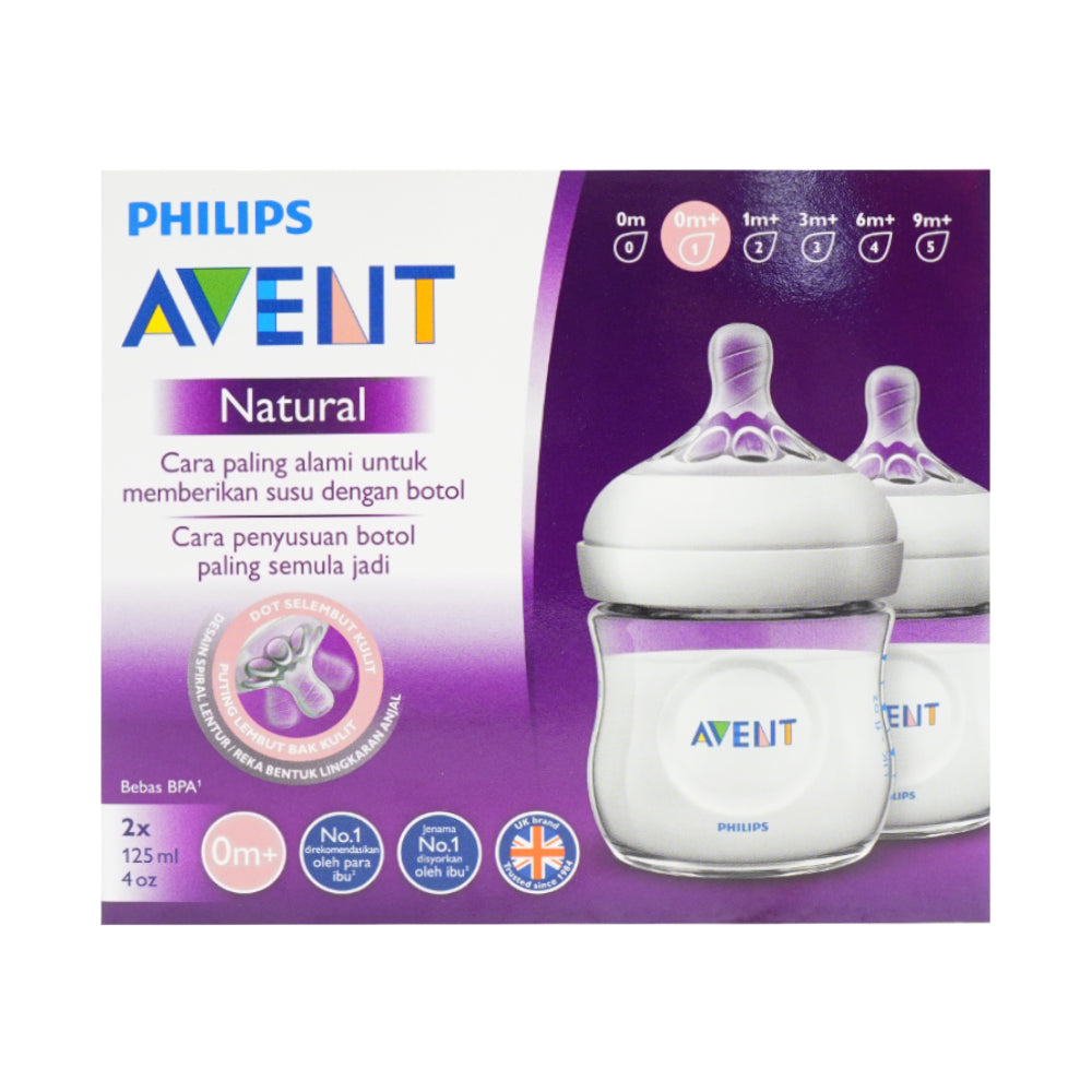PHILIPS AVENT FEEDING BOTTLE 125 ML 0M+ 2PC SCY900/02 Default Title - MamasJan Grocery Nonfood