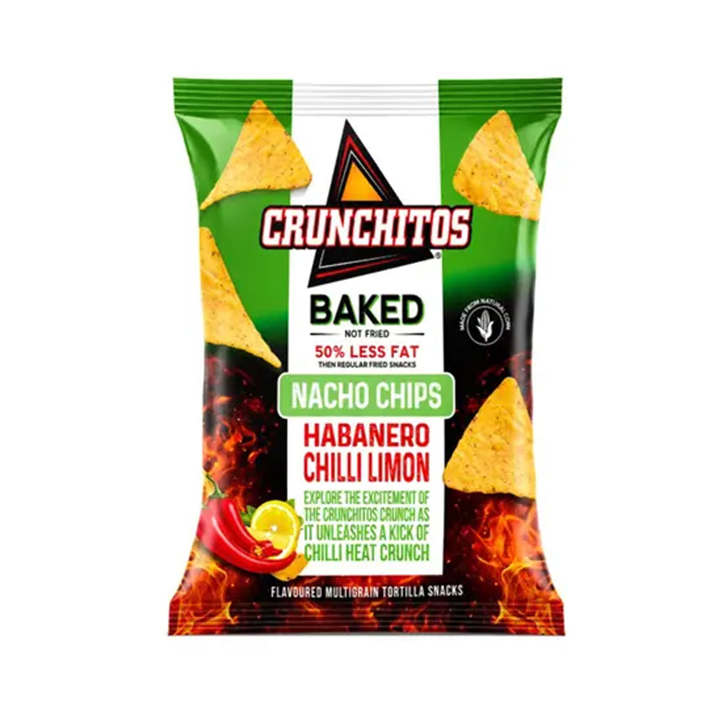 CRUNCHITOS NACHO CHIPS HABANERO CHILLI LIMON 32 GM Default Title - MamasJan GroceryFoods