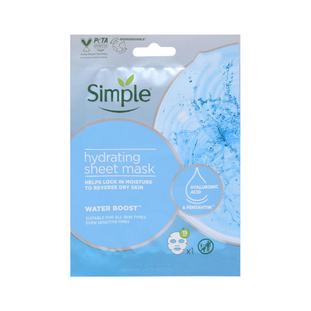SIMPLE HYDRATING SHEET MASK WATER BOOST FOR DRY SKIN Default Title - MamasJan skincare