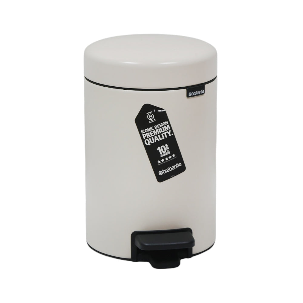 DUST BIN BRABANTIA 3 LTR 149887 SOFT BEIGE Default Title - MamasJan Crockery