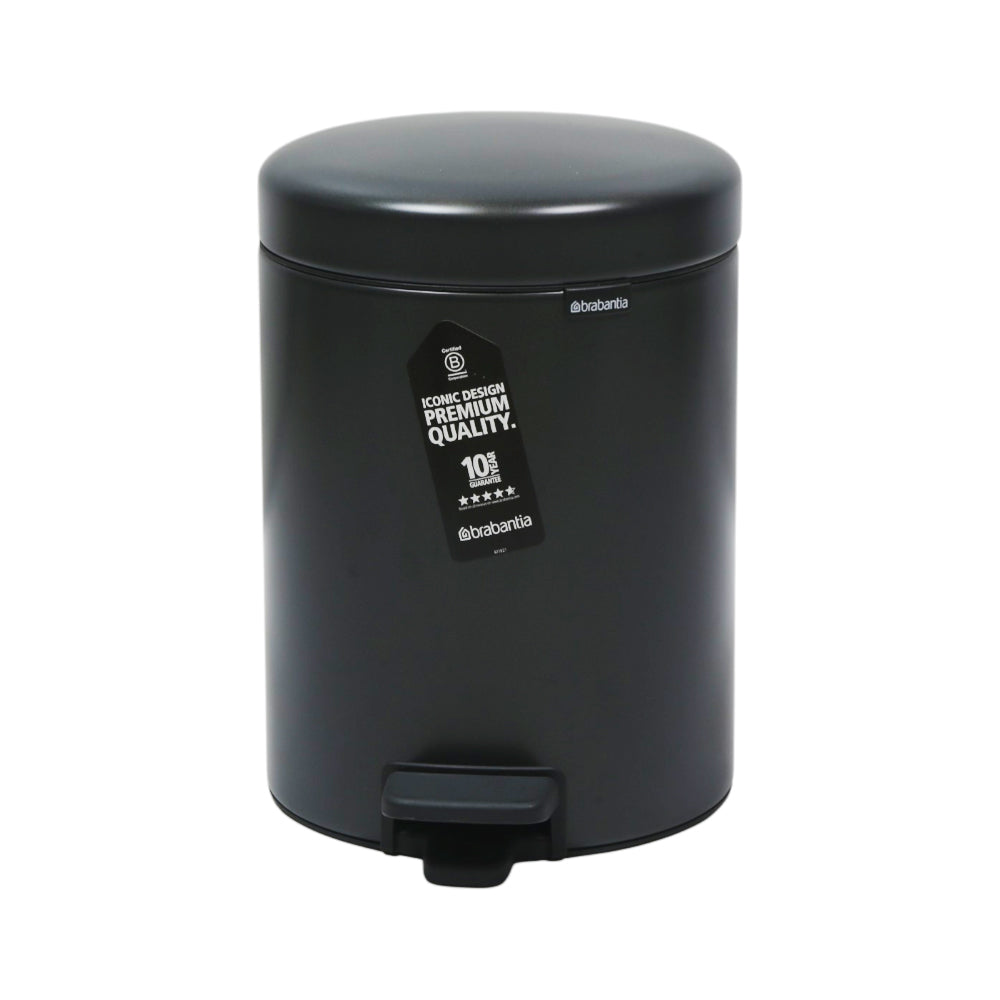 DUST BIN BRABANTIA 5 LTR 233463 CONFIDENT GREY Default Title - MamasJan Crockery