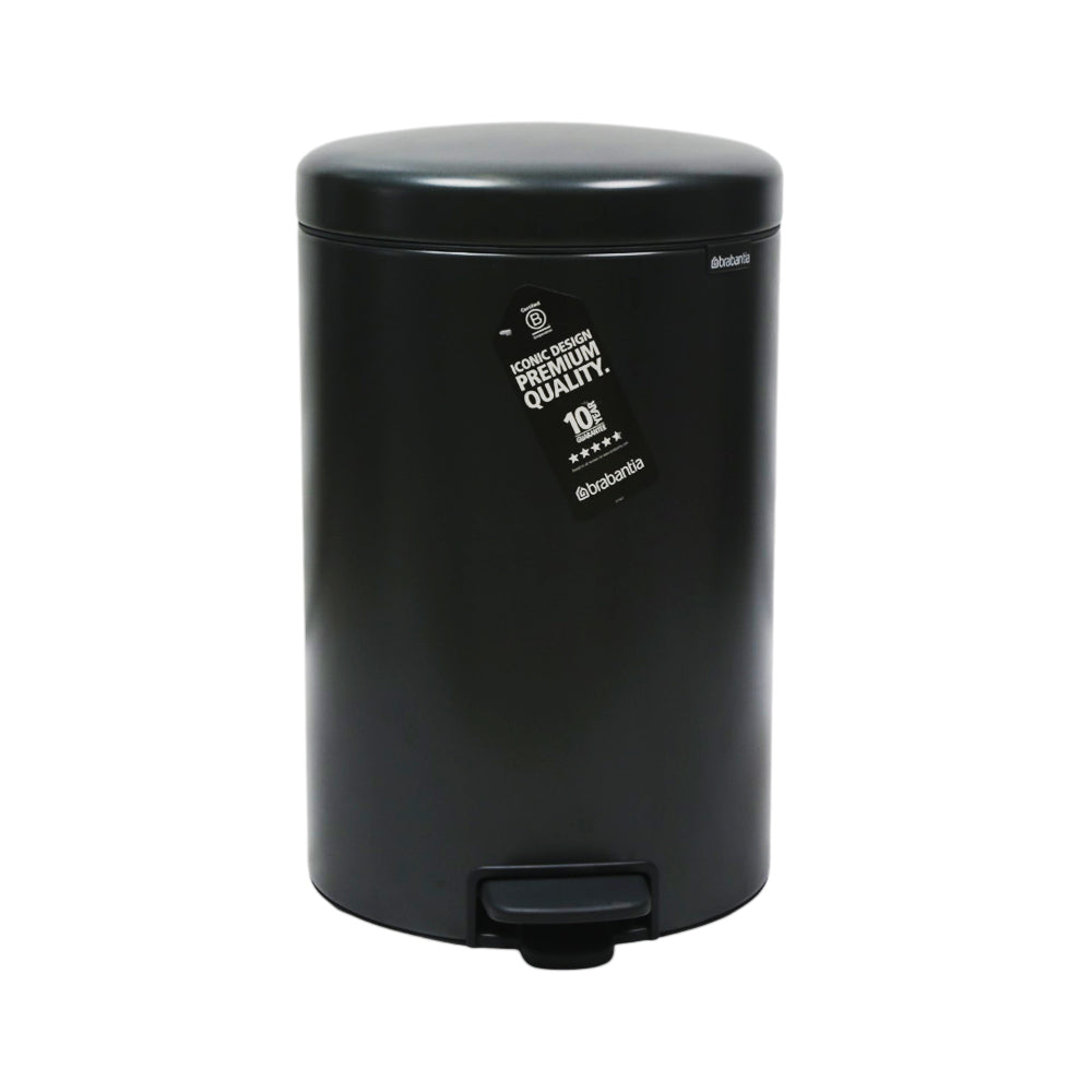 DUST BIN BRABANTIA 20 LTR 233500 CONFIDENT GREY Default Title - MamasJan Crockery