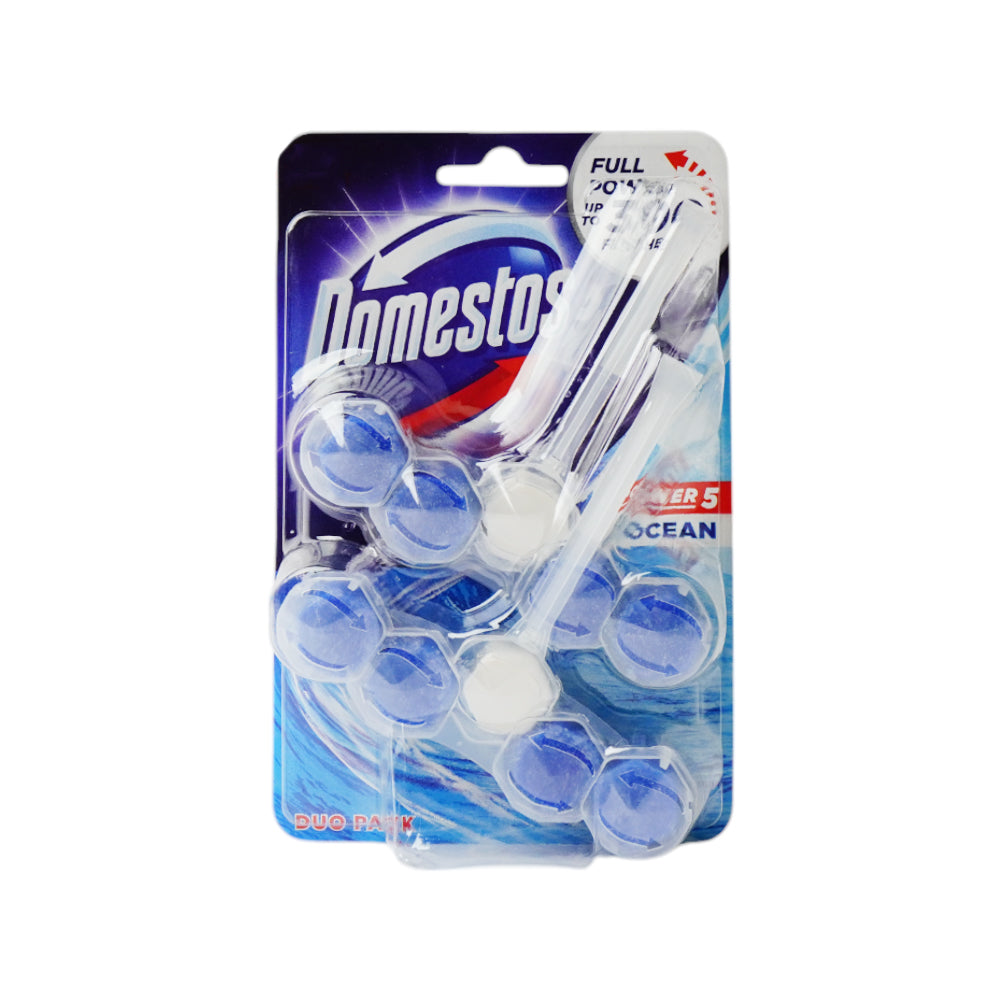 DOMESTOS TOILET FRESHNER POWER 5 OCEAN TWIN PACK 2X55 GM Default Title - MamasJan Grocery Nonfood