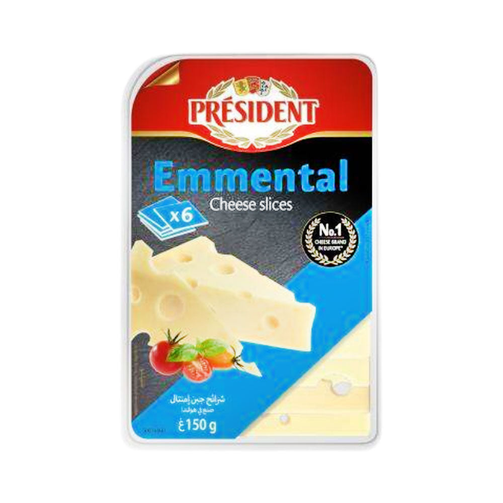 PRESIDENT EMMENTAL CHEESE SLICE 150G Default Title - MamasJan Grocery