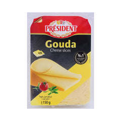 PRESIDENT GOUDA SHEESE SLICE 150G Default Title - MamasJan GroceryFoods
