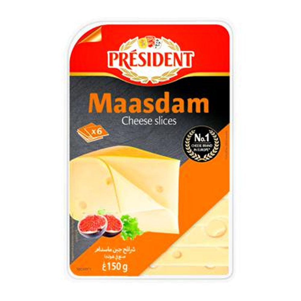 PRESIDENT MAASDAM CHEESE SLICE 150G Default Title - MamasJan Grocery