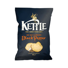 KETTLE CHIPS SEA & SALT BLACK PEPPER 130 GM Default Title - MamasJan Grocery Food