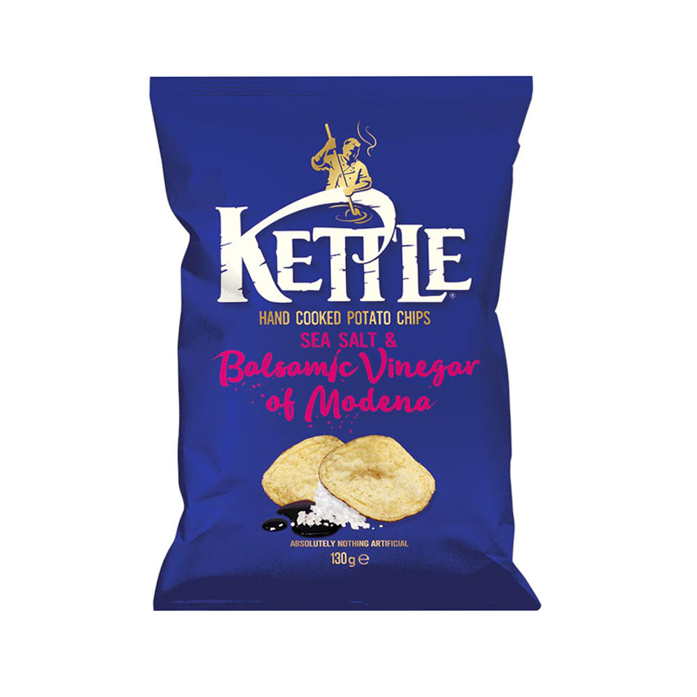 KETTLE CHIPS SEA & SALT BALSAMIC VINEGAR MODENA 130 GM Default Title - MamasJan Grocery Food