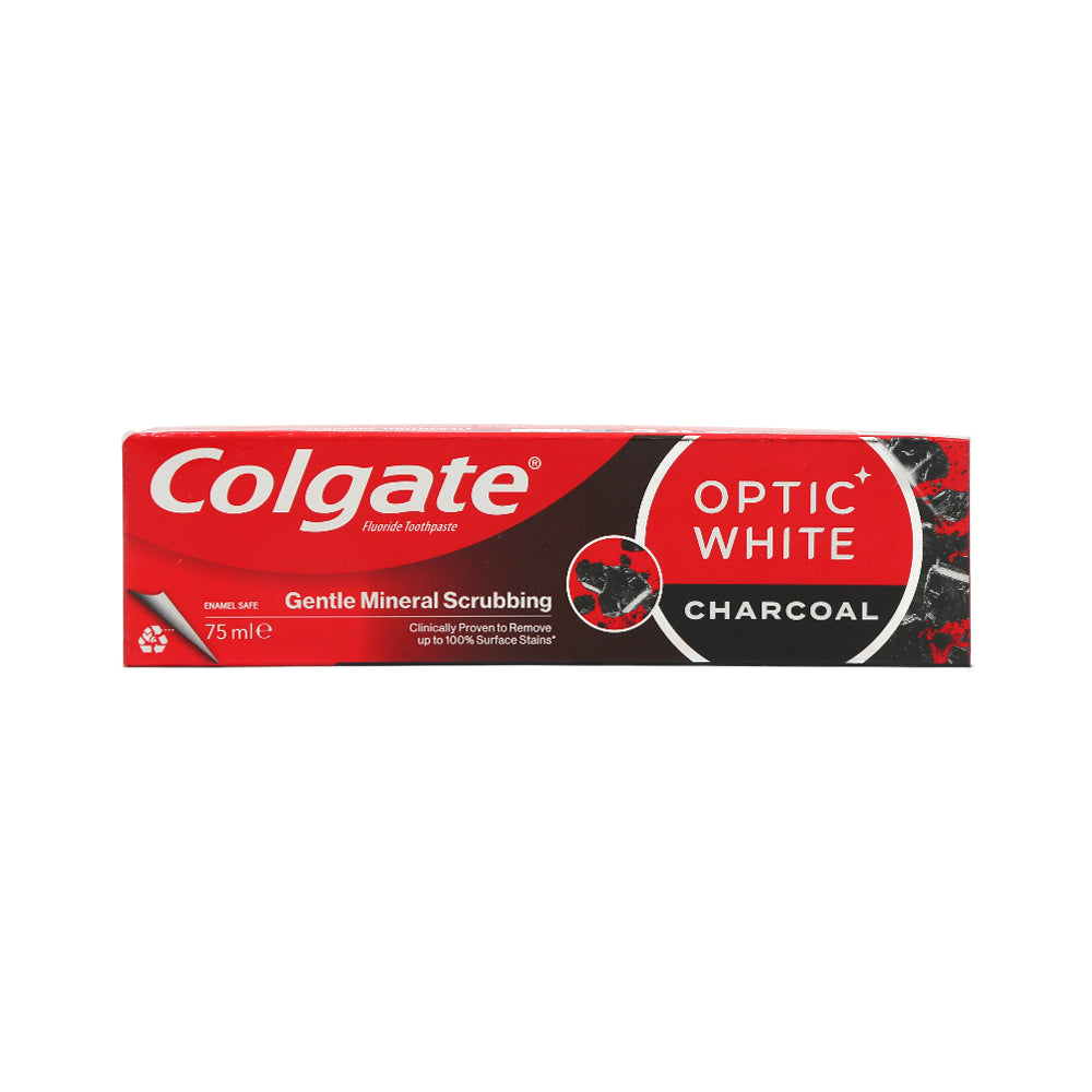 COLGATE TOOTH PASTE OPTIC WHITE CHARCOAL 75 ML Default Title - MamasJan Grocery Nonfood