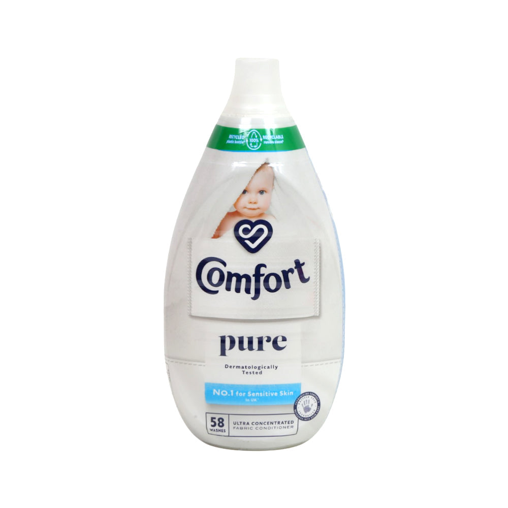 COMFORT FABRIC CONDITIONOR PURE 58 WASHES 870 ML Default Title - MamasJan Grocery Nonfood