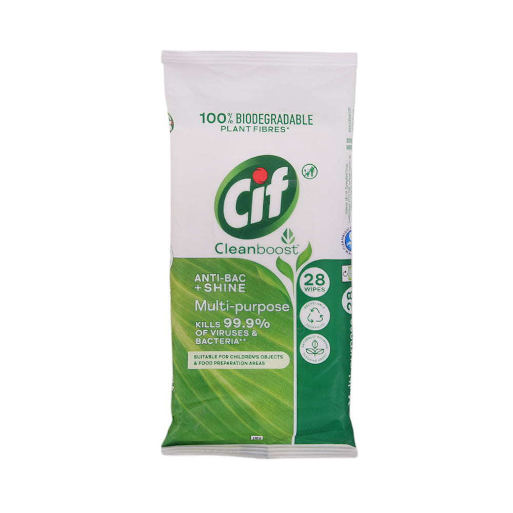 CIF WIPES MULTI PURPOSE CLEAN BOOST 28 PC Default Title - MamasJan Grocery Nonfood
