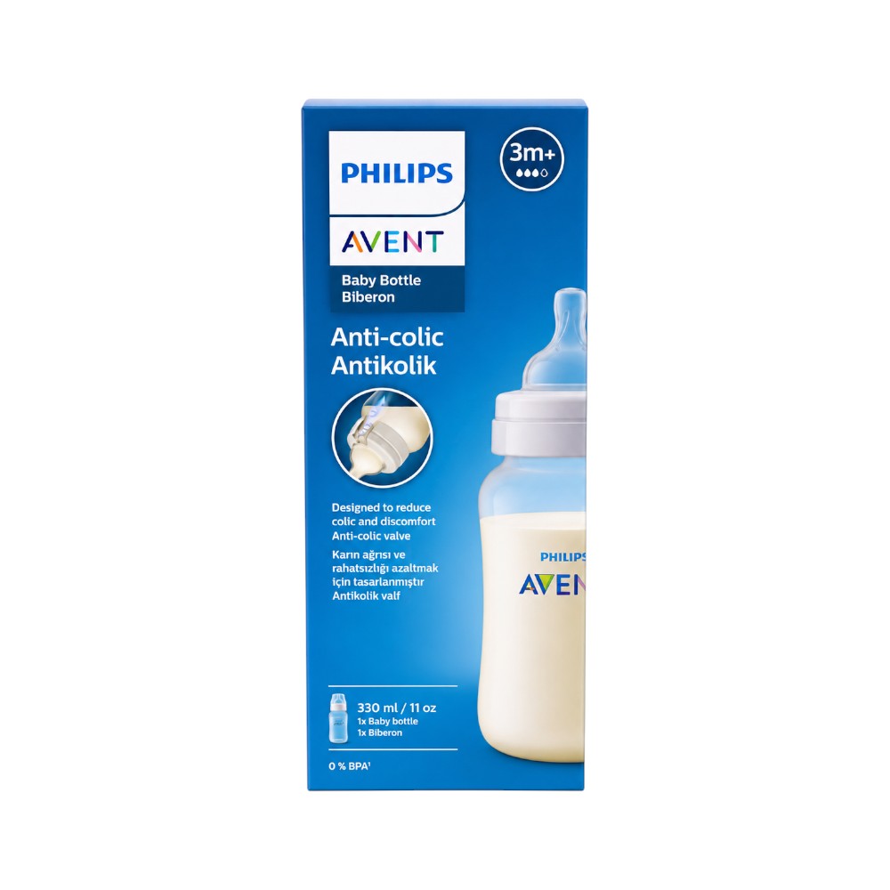 PHILIPS AVENT ANTI COLIC BABY BOTTLE SCY106/01 330 ML Default Title - MamasJan Baby Maternity Care