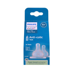 PHILIPS AVENT ANTI COLIC SILICONE TEAT 1M+ 2H PK2 SCY 762 02 Default Title - MamasJan Baby Maternity Care
