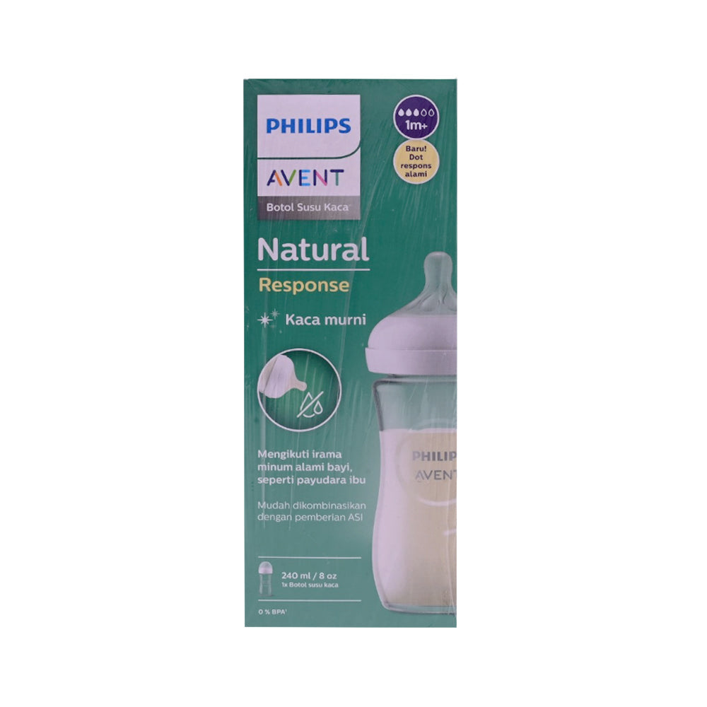 PHILIPS AVENT NATURAL BOTTLE 3.0 GLASS 8OZ 240ML SCY933/01 Default Title - MamasJan Baby Maternity Care