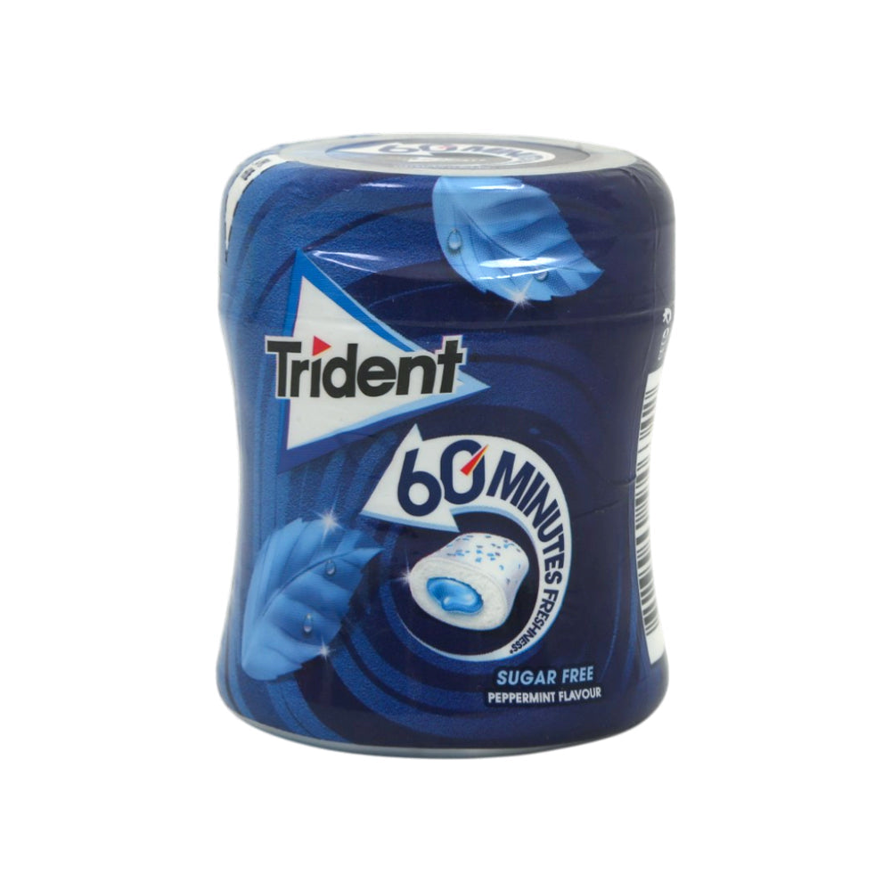 TRIDENT GUM FRESH PEPPERMINT SUGAR FREE JAR 82.6 GM Default Title - MamasJan GroceryFoods