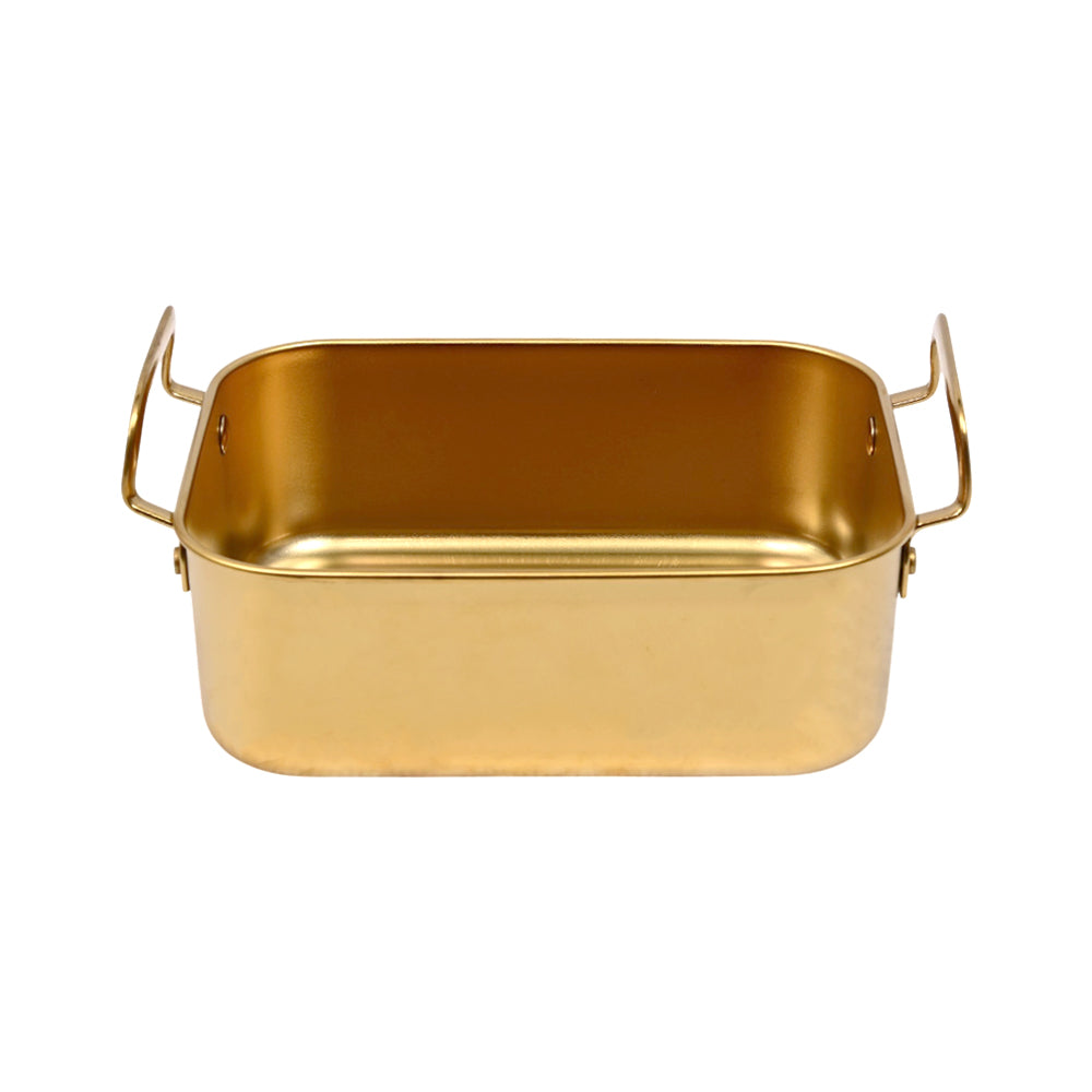 TRAY STEEL GOLDEN 18CM 25-23 Default Title - MamasJan Crockery