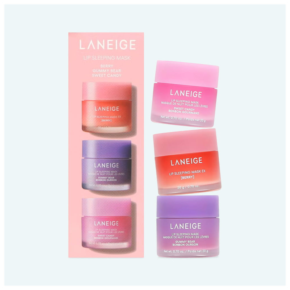LANEIGE LIP SLEEPING MASK PACK OF 3 NEW 20G Default Title - MamasJan Makeup