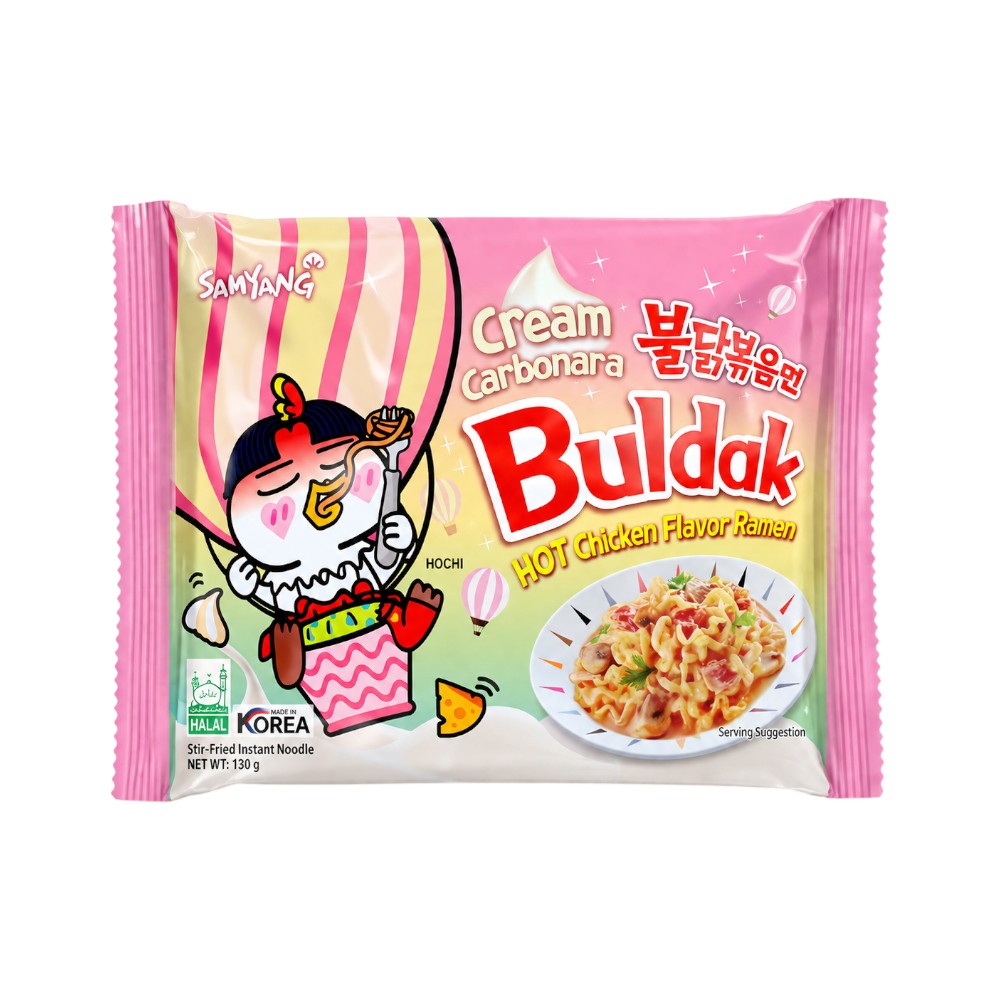 SAMYANG BULDAK NOODLES CREAM CARBONARA HOT CHICKEN 140 GM Default Title - MamasJan Grocery Food