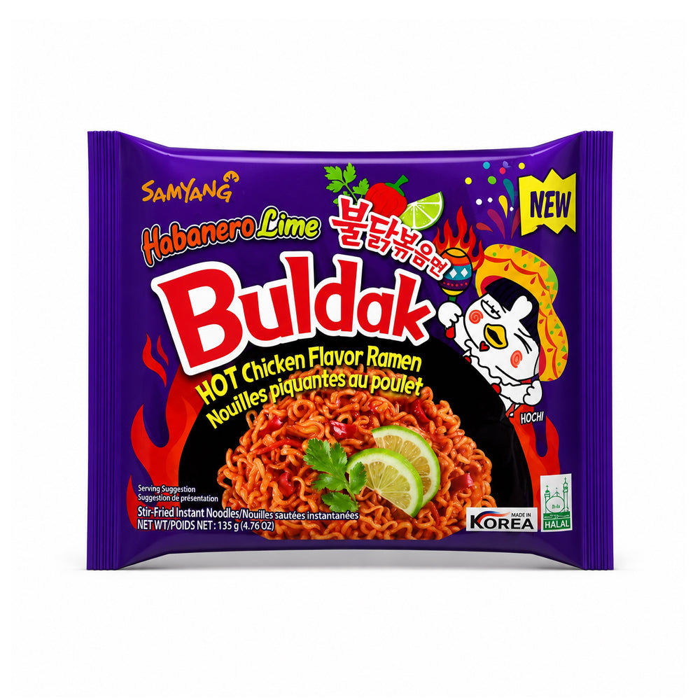 SAMYANG NOODLES BULDAK HABANERO LIME 120 GM Default Title - MamasJan Grocery Food