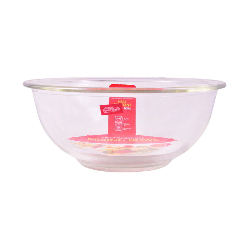 LOCK & LOCK HEAT RESISTANT GLASS MIXINGBOWL 2.5L21cm Default Title - MamasJan Grocery Nonfood