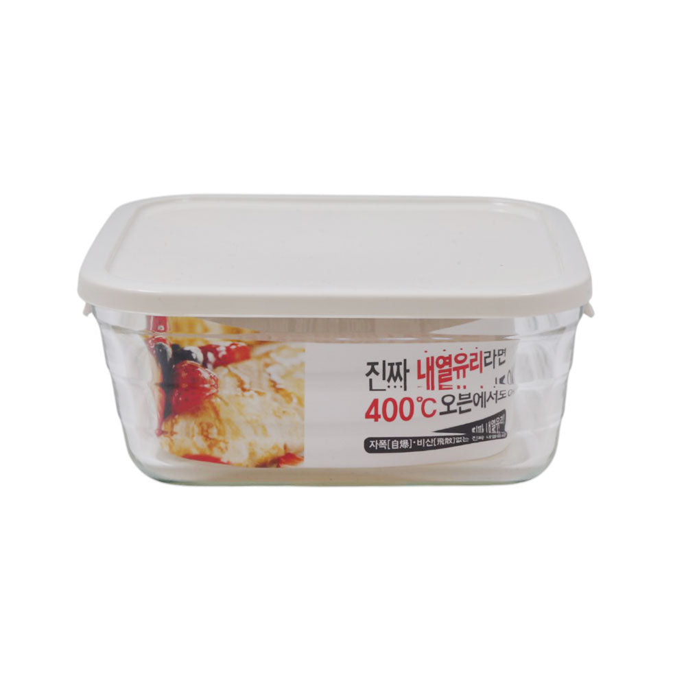 LOCK & LOCK Glass Easy Seal-Square-730ML-WHT Default Title - MamasJan Crockery