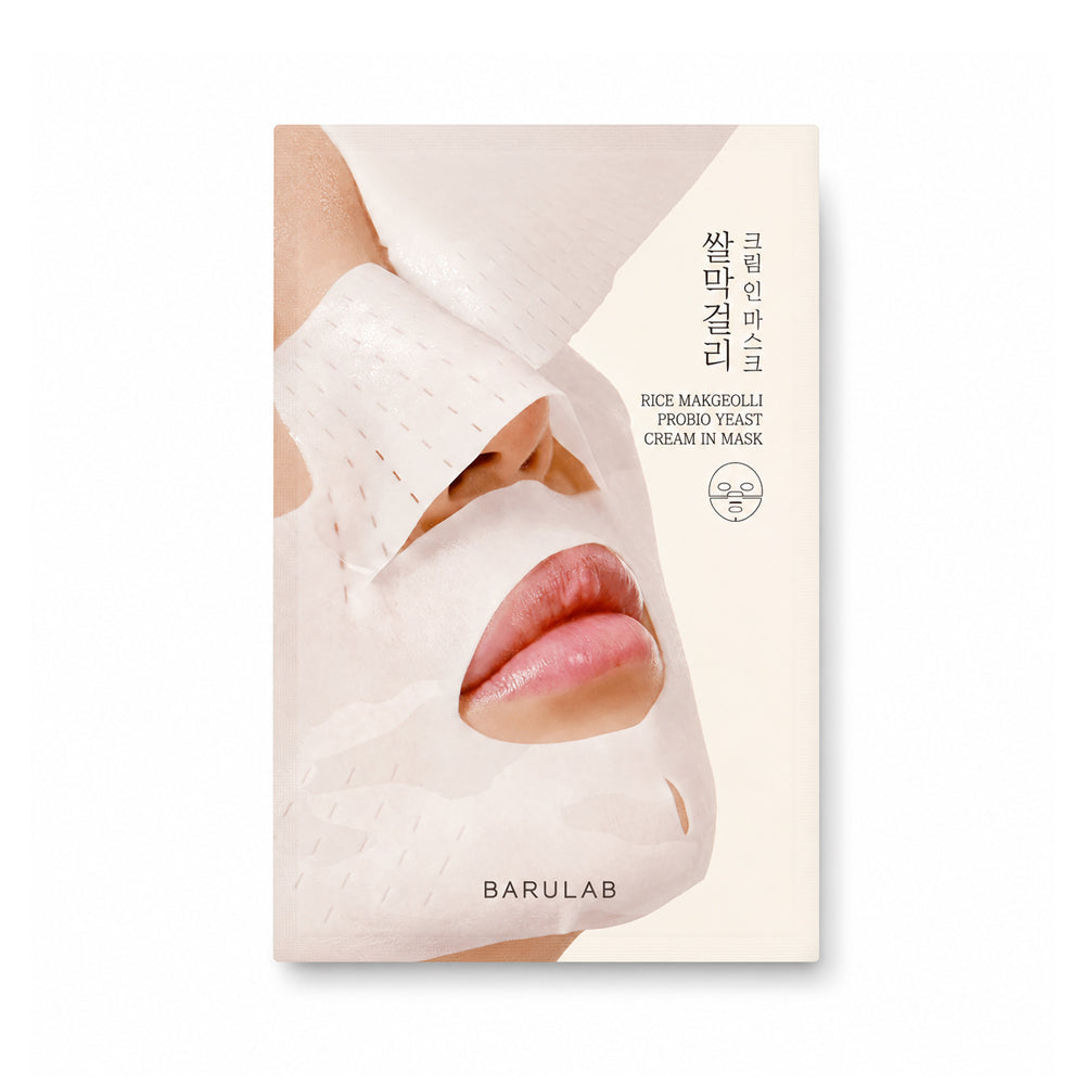 BARULAB RICE MAKGEOLLI PROBIOTIC YEAST CREAM IN MASK 5SHEETS Default Title - MamasJan skincare