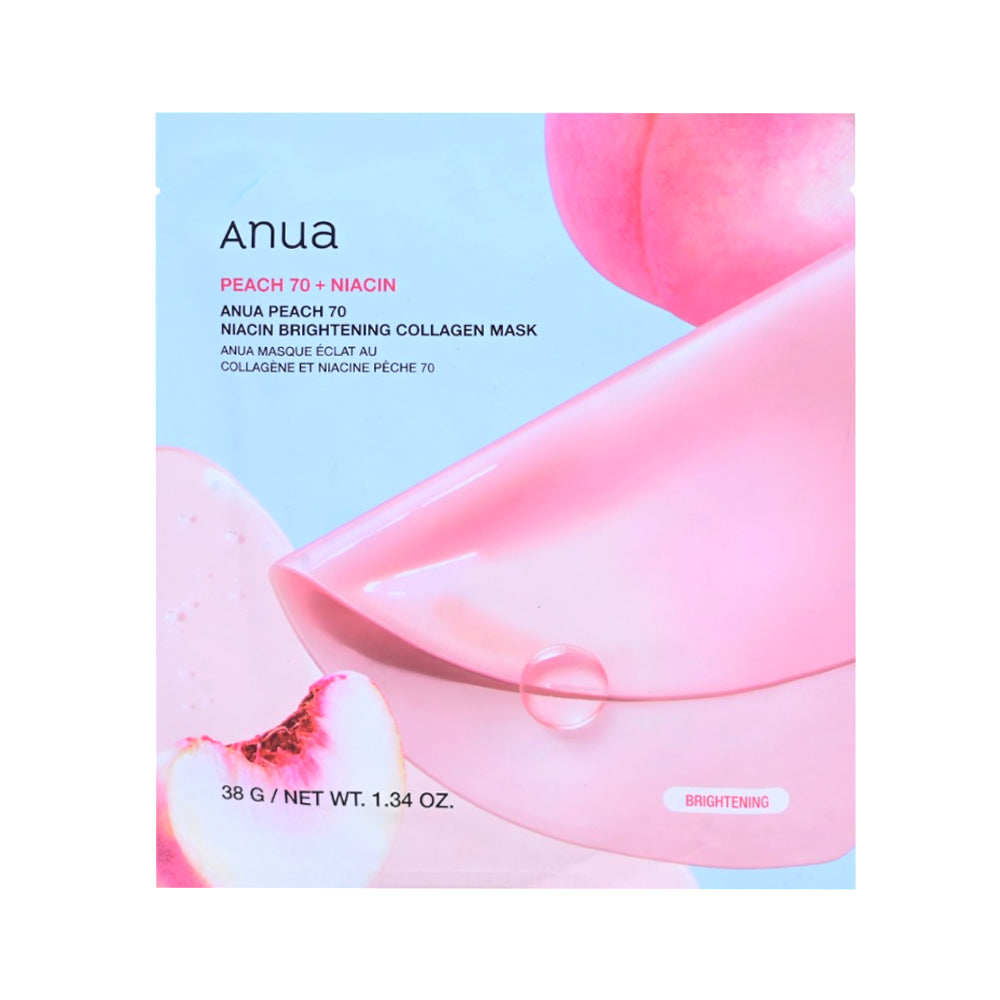 ANUA PEACH 70 NIACIN BRIGHTENING COLLAGEN MASK 38G Default Title - MamasJan Makeup