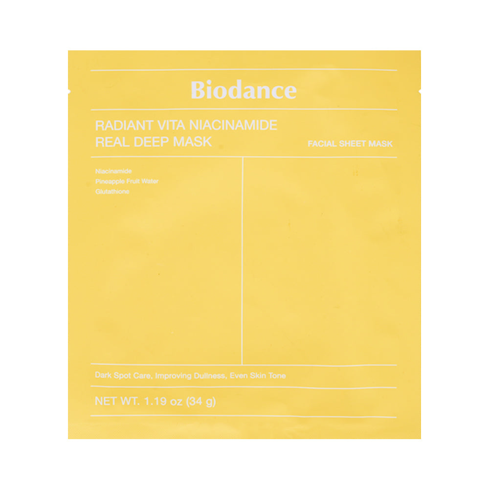 BIODANCE RADIANT VITA NAICINAMIDE DEEP SHEET MASK 34G Default Title - MamasJan Makeup