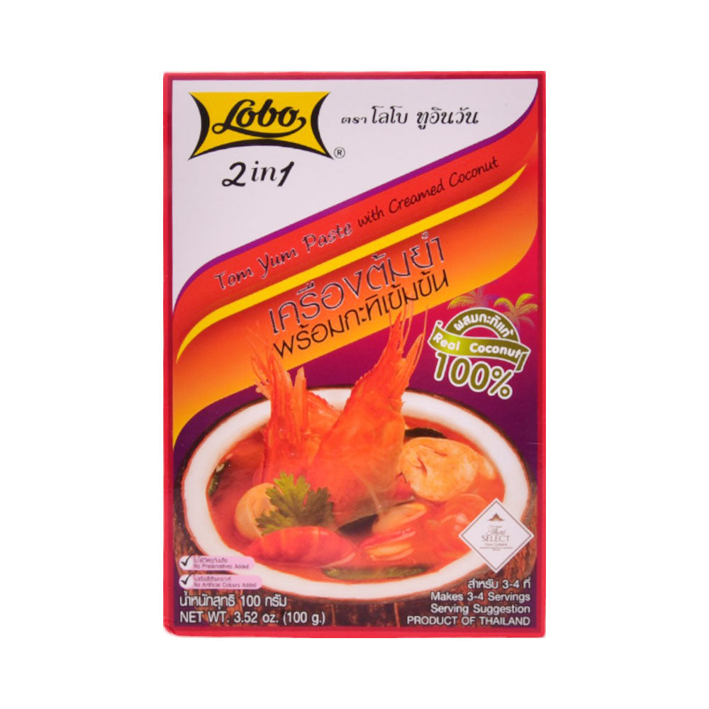 LOBO 2IN1 TOM YUM PASTE WITH CREAMED COCONUT 100G Default Title - MamasJan Grocery