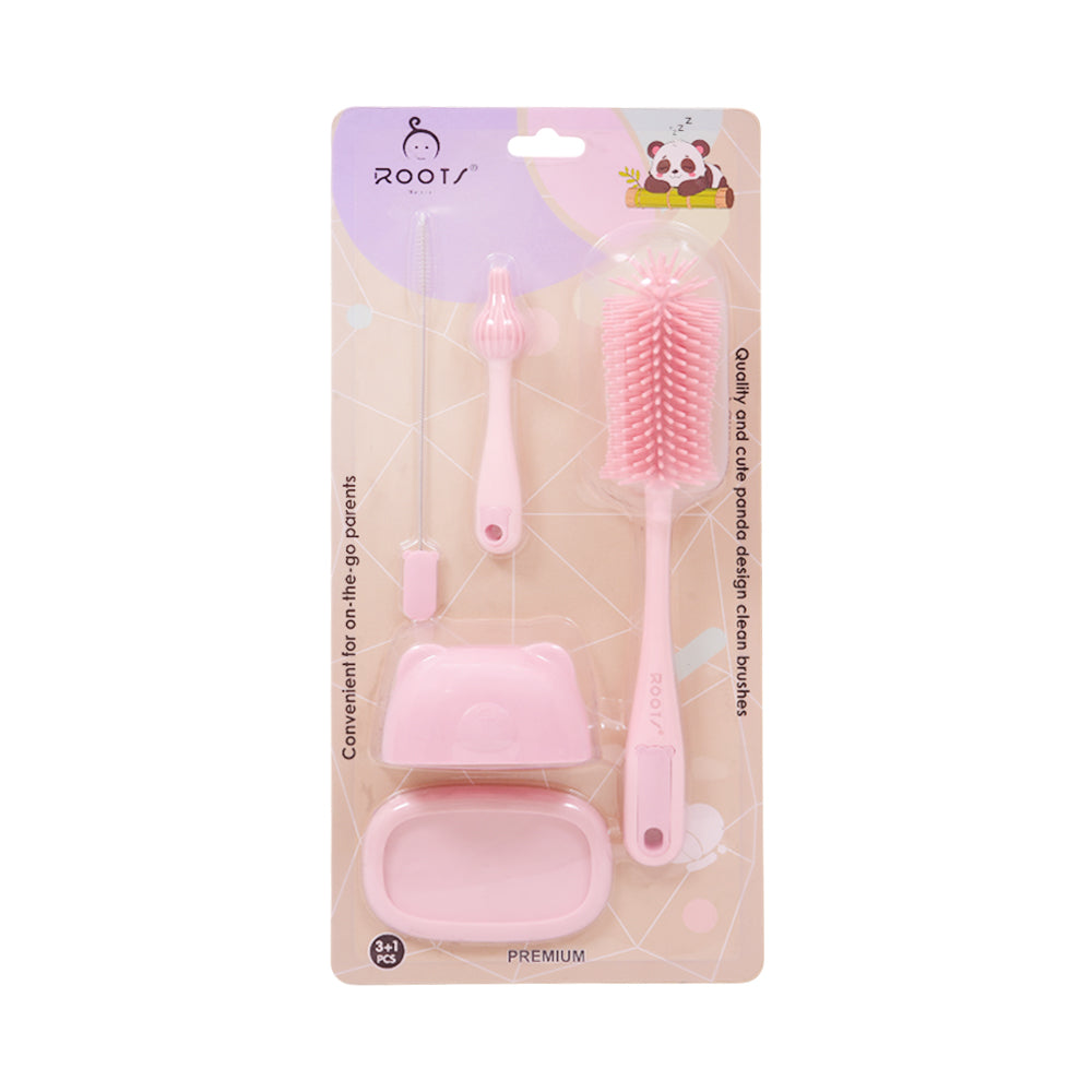 ROOTS BRUSH SET NATURAL SILICON Default Title - MamasJan Grocery Nonfood