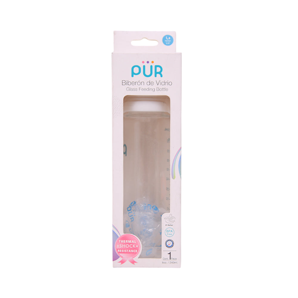 PUR GLASS FEEDING BOTTLE 1203 240 ML Default Title - MamasJan Grocery Nonfood