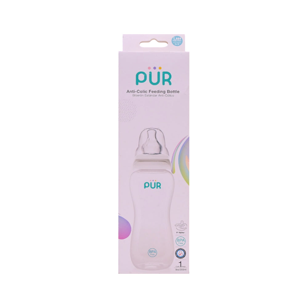 PUR ANTI COLIC FEEDING BOTTLE 8 OZ 250ML Default Title - MamasJan Baby Maternity Care