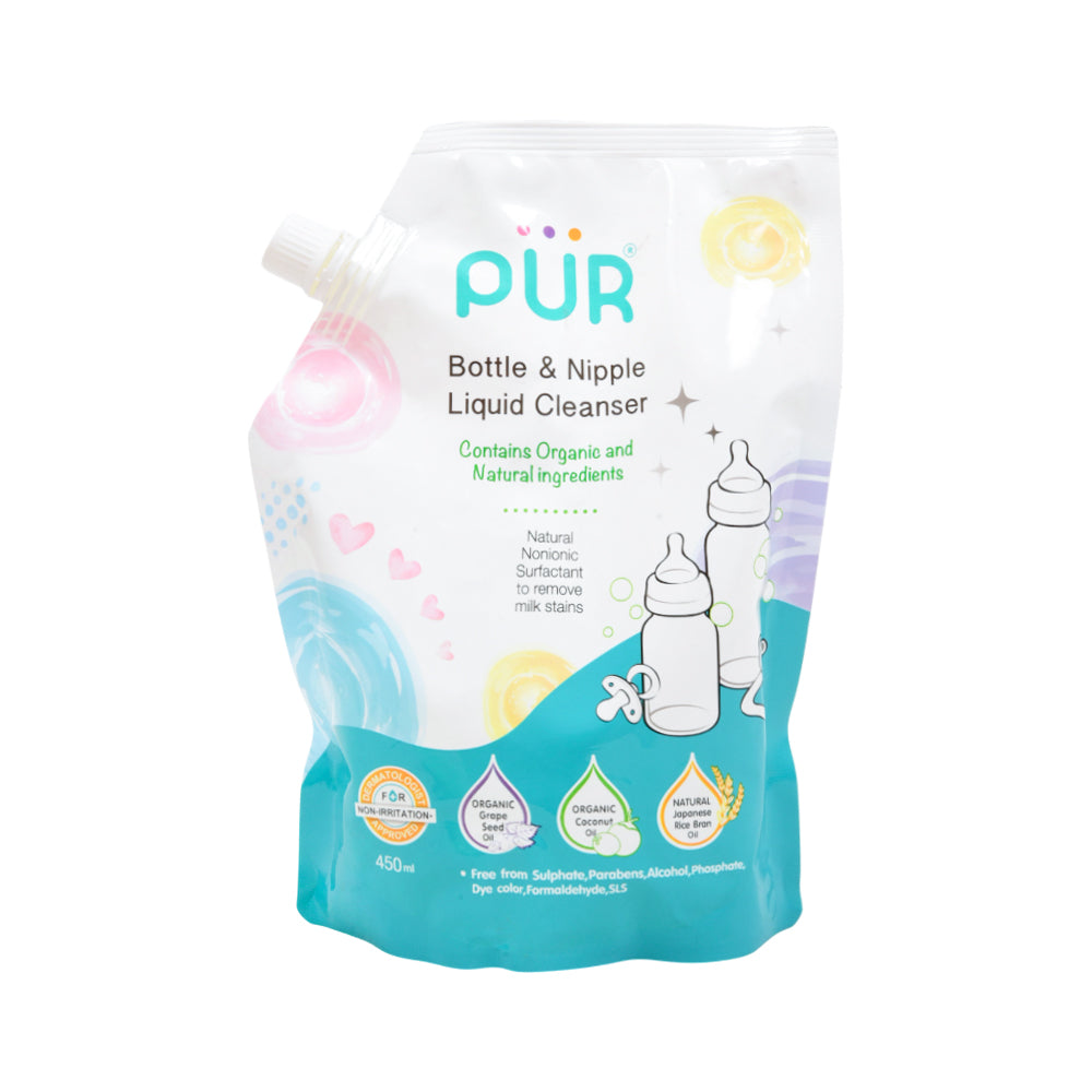 PUR BABY BOTTLE & NIPPLE LIQUID CLEANSER 450 ML Default Title - MamasJan Grocery Nonfood