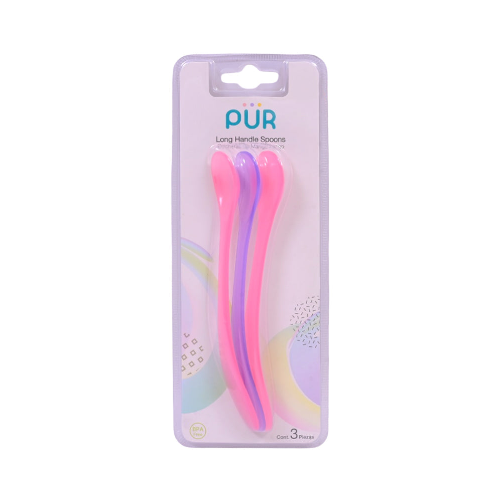 PUR LONG HANDLE SPOONS 3PCS Default Title - MamasJan Baby Maternity Care