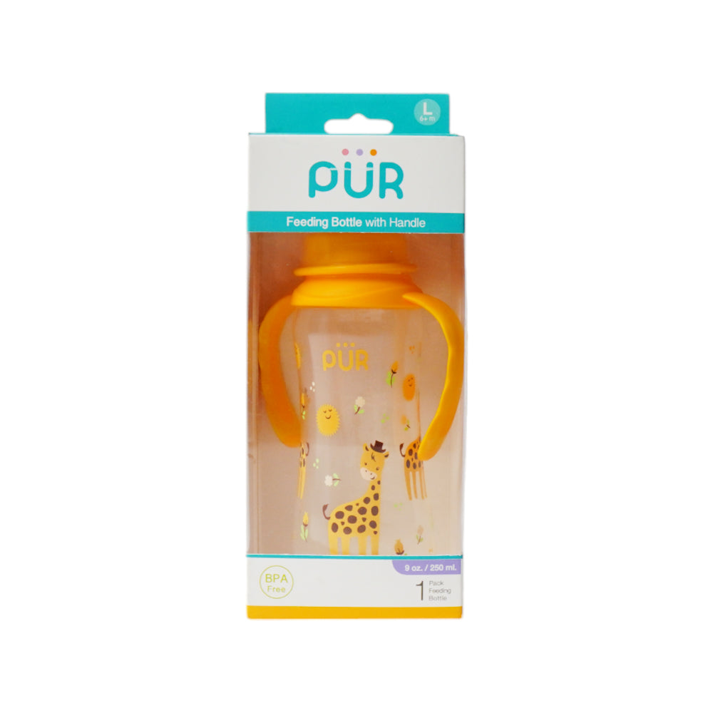 PUR SHAPE BOTTLE WITH HANDLE FEEDING 9014 250 ML Default Title - MamasJan Grocery Nonfood